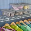 6 Qt. Storage Box Plastic, Titanium, Set of 40
